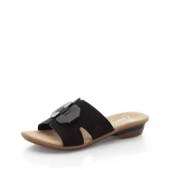 Clearance Women'S Mules Deep Black Ladies Mules & Slippers