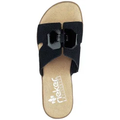 Clearance Women'S Mules Deep Black Ladies Mules & Slippers