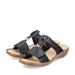 Sale Women'S Mules Deep Black Ladies Mules & Slippers