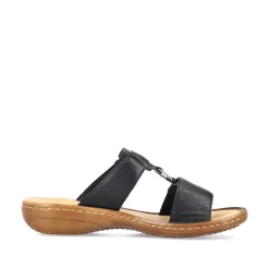 Sale Women'S Mules Deep Black Ladies Mules & Slippers