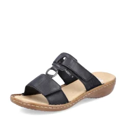 Sale Women'S Mules Deep Black Ladies Mules & Slippers