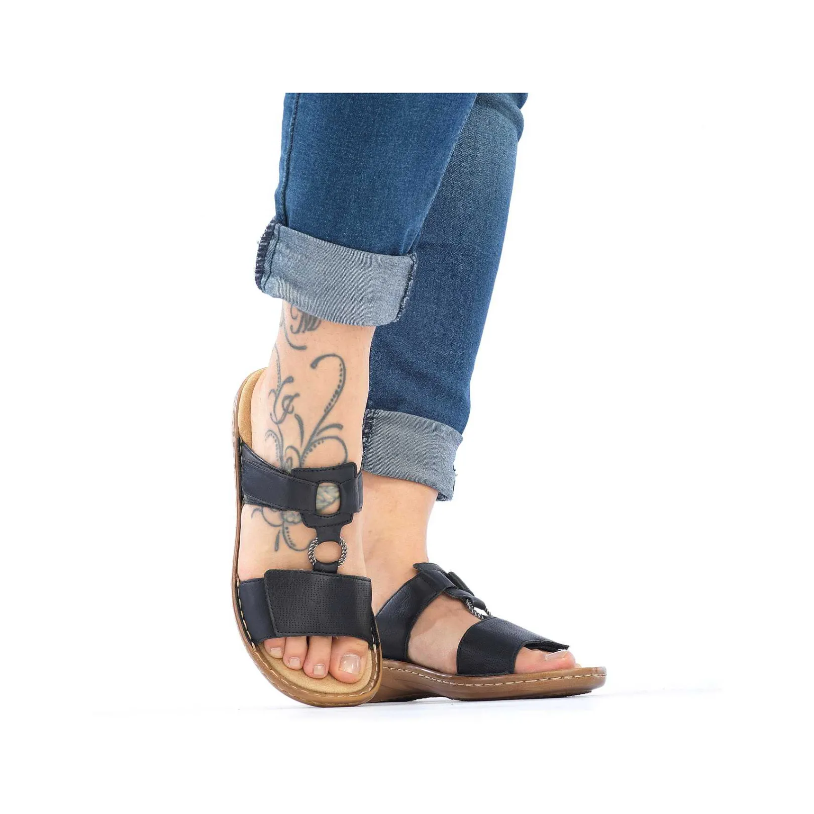 Sale Women'S Mules Deep Black Ladies Mules & Slippers