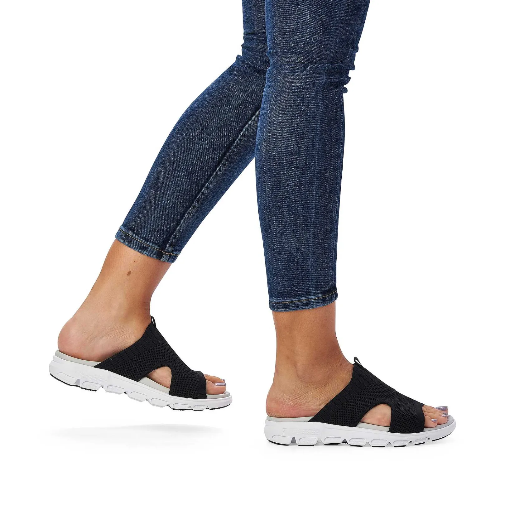 Outlet Women'S Mules Deep Black Ladies Mules & Slippers
