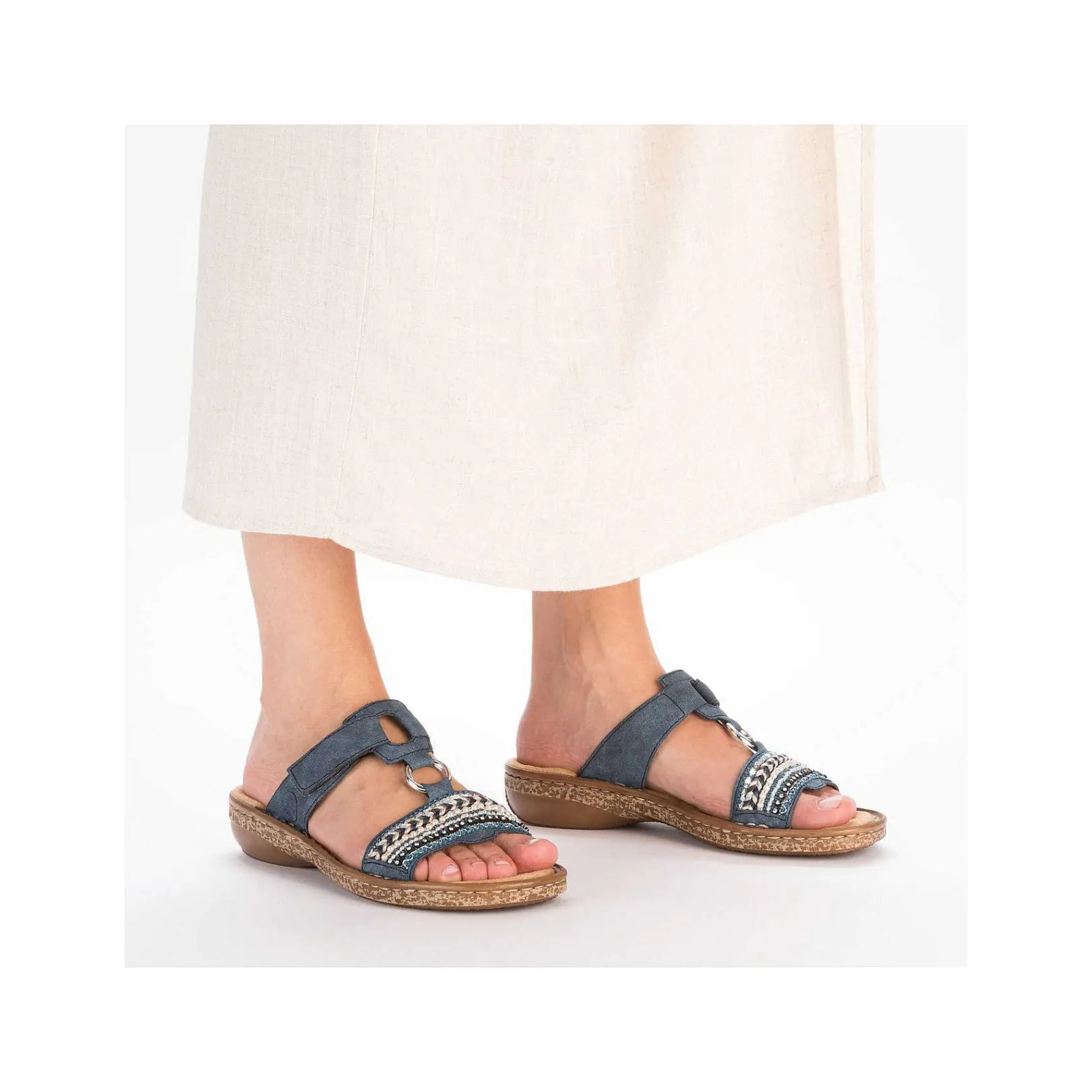 Women'S Mules Denim Blue Ladies Mules & Slippers