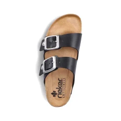 Outlet Women'S Mules Glossy Black Ladies Mules & Slippers