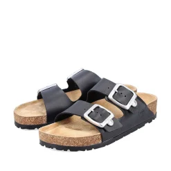 Outlet Women'S Mules Glossy Black Ladies Mules & Slippers