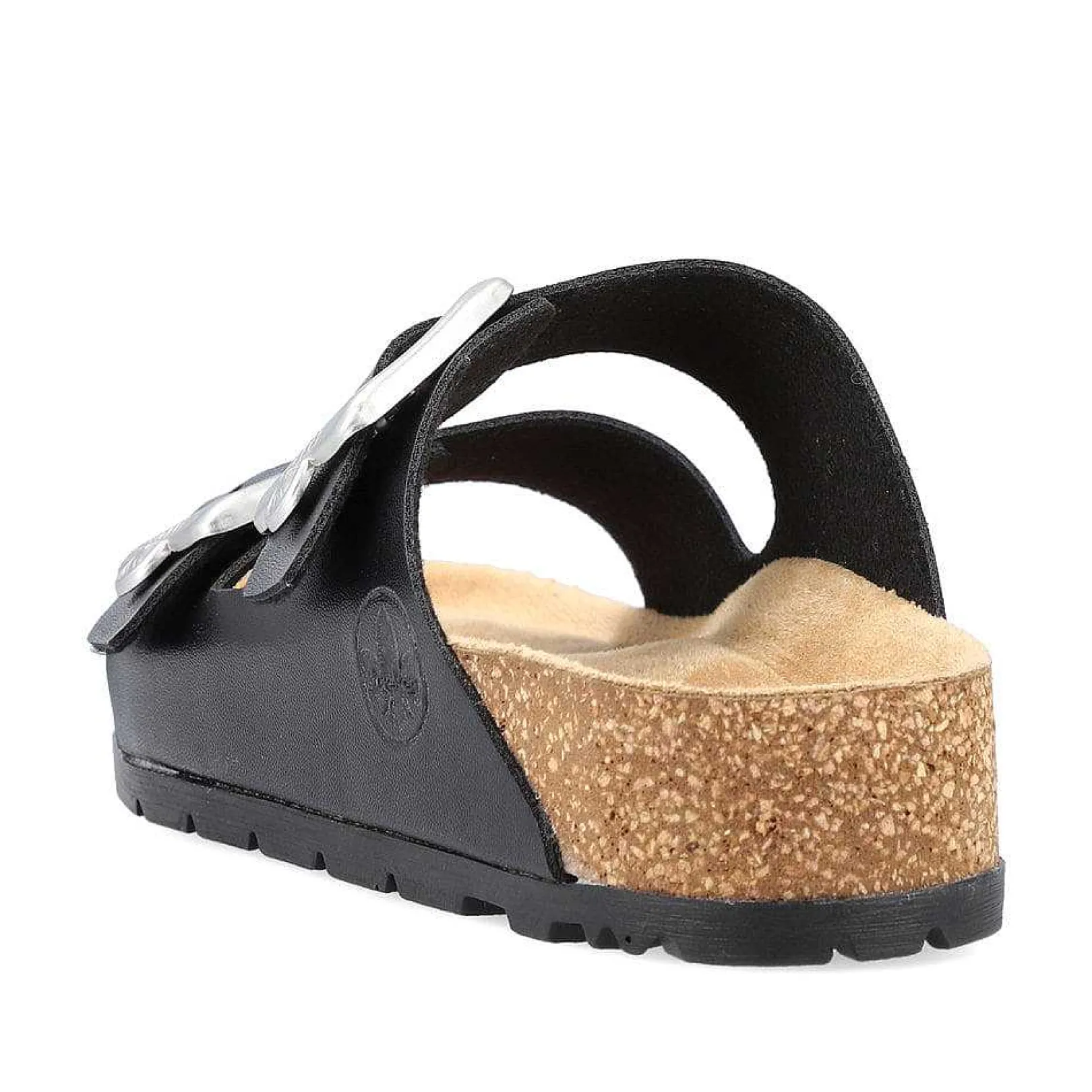 Outlet Women'S Mules Glossy Black Ladies Mules & Slippers
