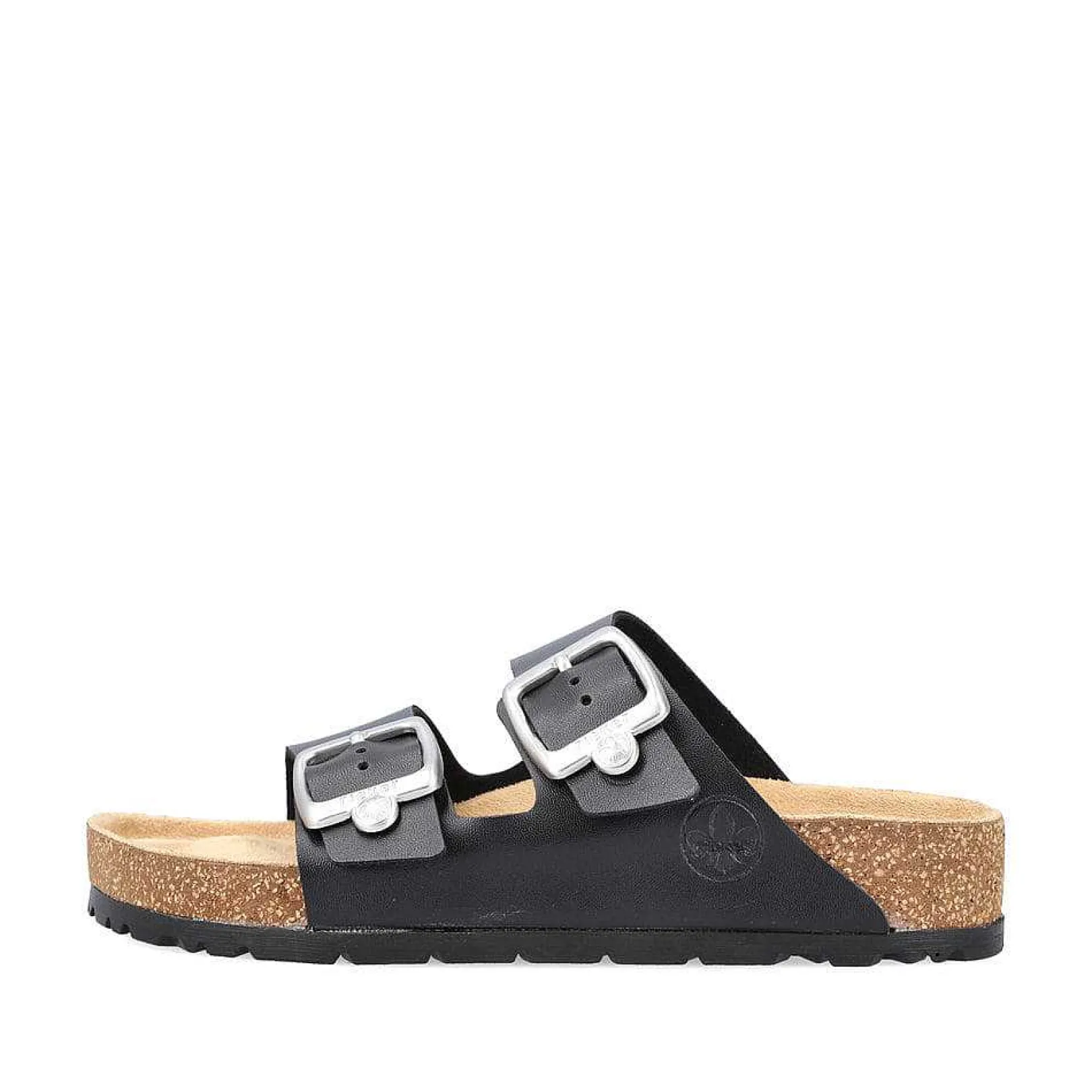Outlet Women'S Mules Glossy Black Ladies Mules & Slippers