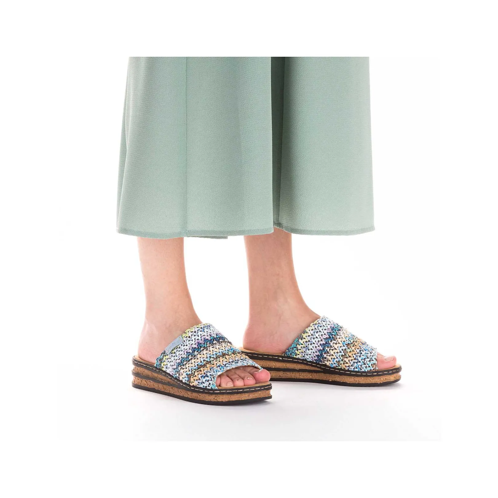 Sale Women'S Mules Multi-Sky Blue Men'S Summer Shoes