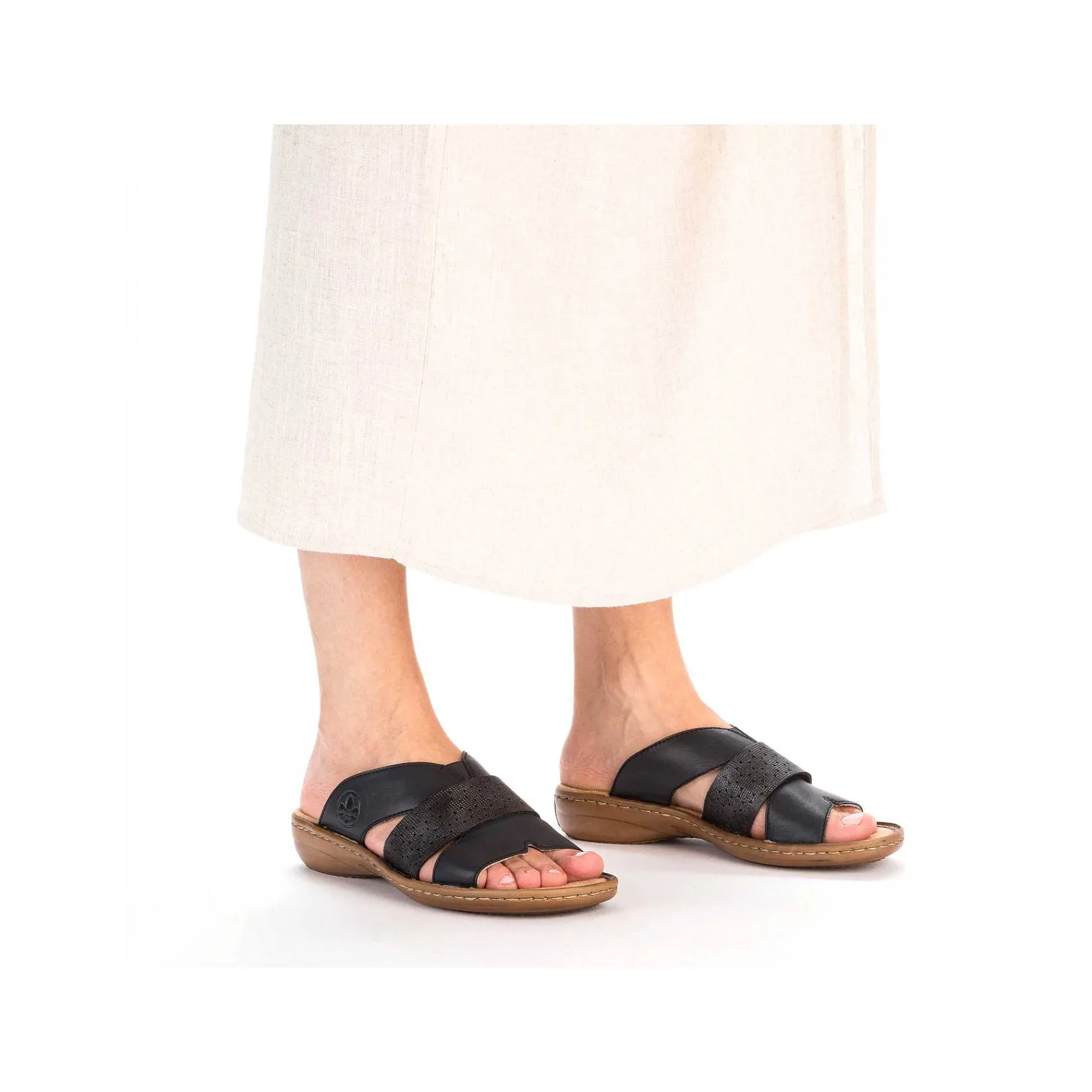 New Women'S Mules Navy Blue Ladies Mules & Slippers