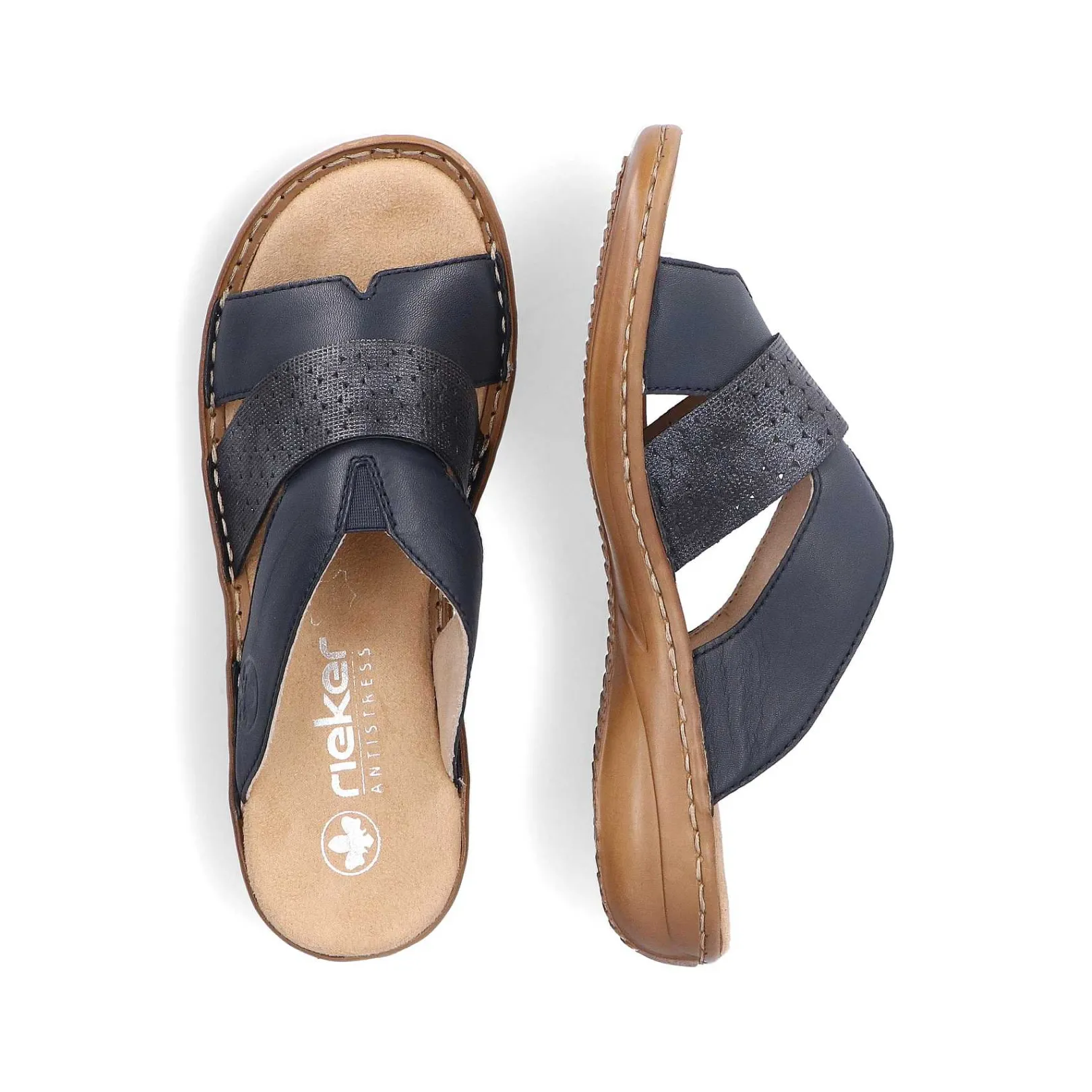 New Women'S Mules Navy Blue Ladies Mules & Slippers