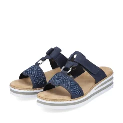 New Women'S Mules Navy Blue Ladies Mules & Slippers