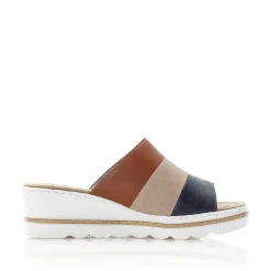 Outlet Women'S Mules Nut Brown-Black Ladies Mules & Slippers