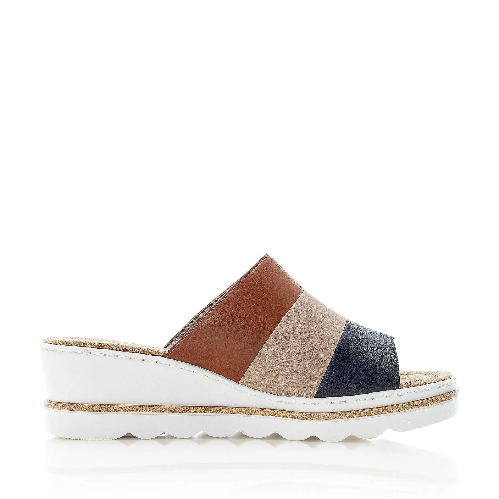 Outlet Women'S Mules Nut Brown-Black Ladies Mules & Slippers