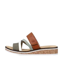 Women'S Mules Olive Green-Brown-White Ladies Mules & Slippers