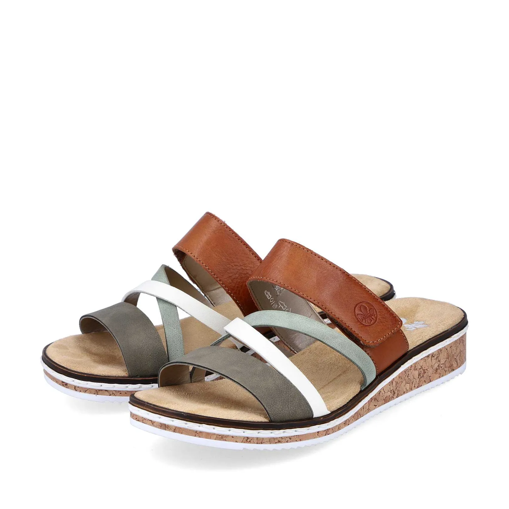Women'S Mules Olive Green-Brown-White Ladies Mules & Slippers