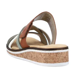 Women'S Mules Olive Green-Brown-White Ladies Mules & Slippers