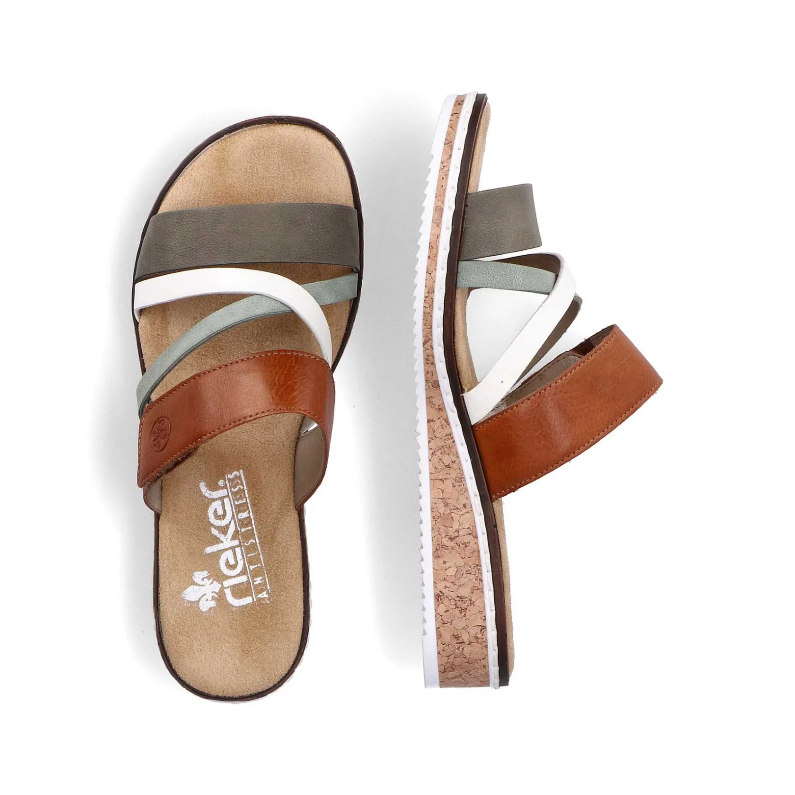 Women'S Mules Olive Green-Brown-White Ladies Mules & Slippers