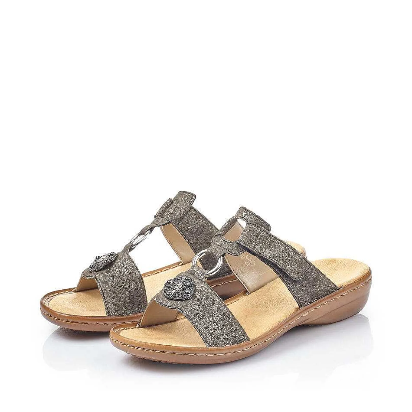 Women'S Mules Platinum Gray Ladies Mules & Slippers