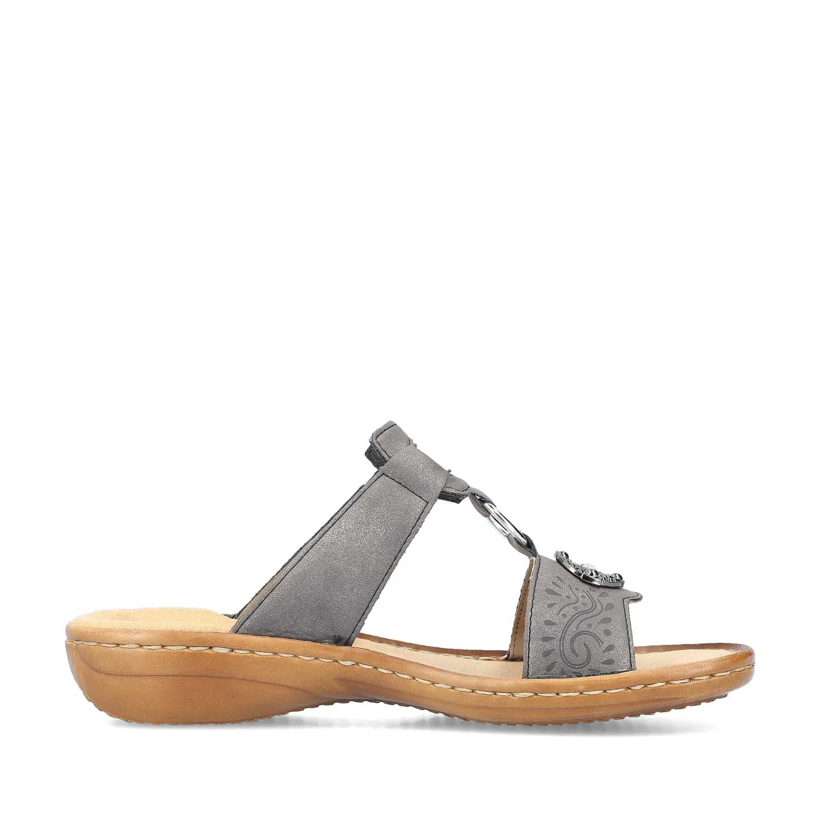 Women'S Mules Platinum Gray Ladies Mules & Slippers