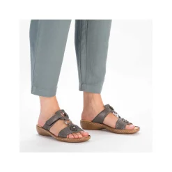 Women'S Mules Platinum Gray Ladies Mules & Slippers
