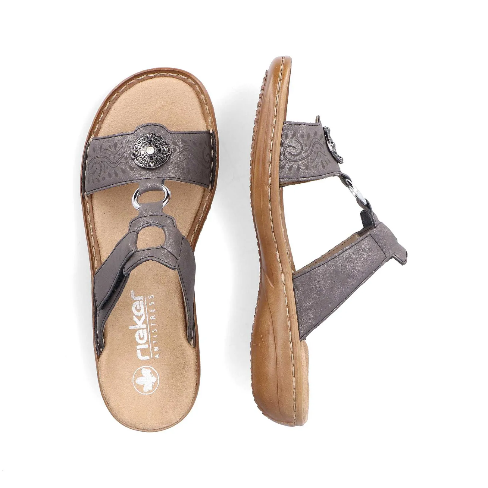 Women'S Mules Platinum Gray Ladies Mules & Slippers