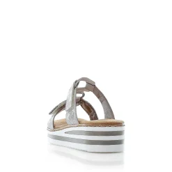 New Women'S Mules Silver Gray Ladies Mules & Slippers
