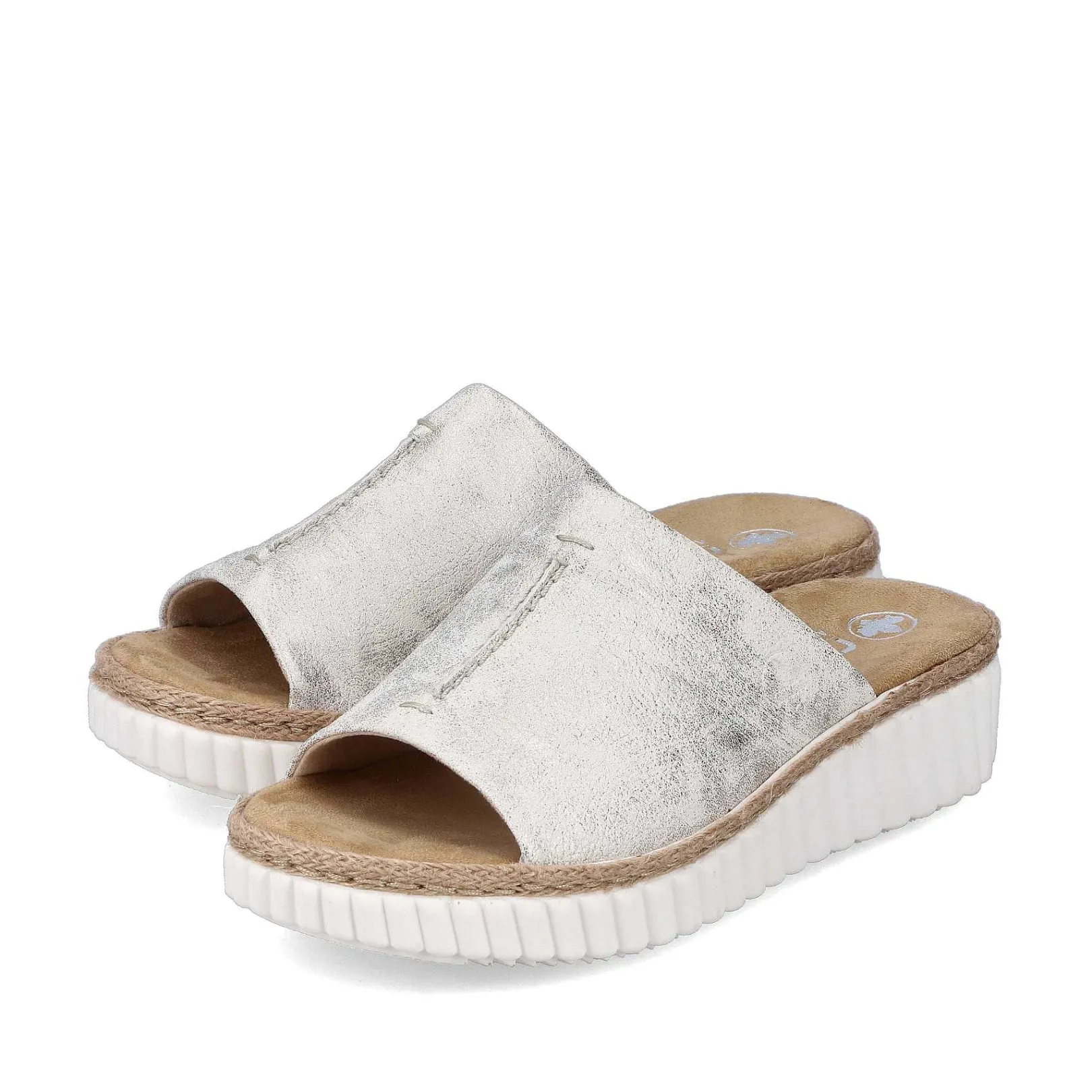 Discount Women'S Mules Silver-Platinum-Metallic Ladies Mules & Slippers