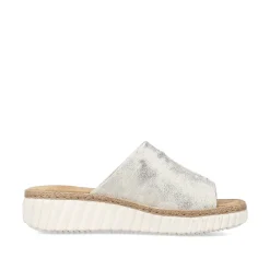 Discount Women'S Mules Silver-Platinum-Metallic Ladies Mules & Slippers