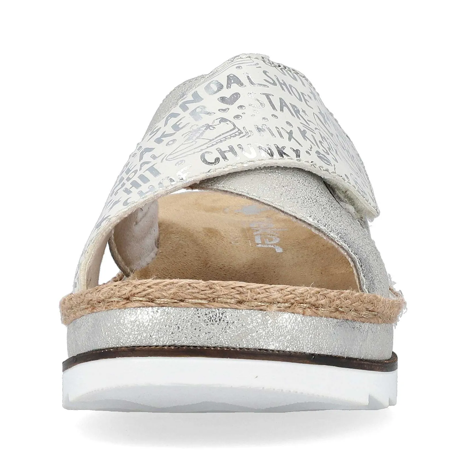 Outlet Women'S Mules Silver Metallic Ladies Mules & Slippers