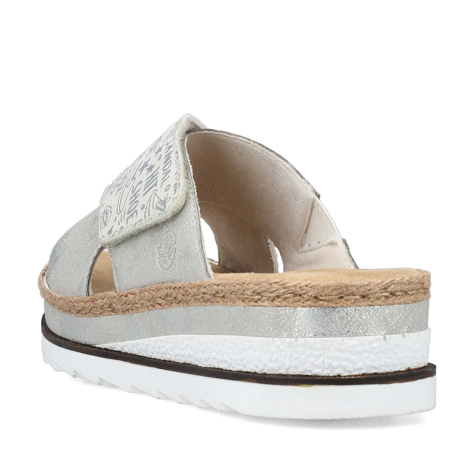 Outlet Women'S Mules Silver Metallic Ladies Mules & Slippers