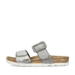 Women'S Mules Silver Gray Ladies Mules & Slippers