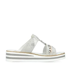 Women'S Mules Silver Gray Ladies Mules & Slippers