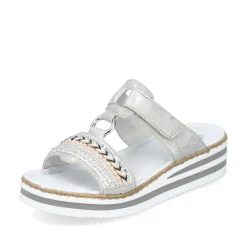 Women'S Mules Silver Gray Ladies Mules & Slippers