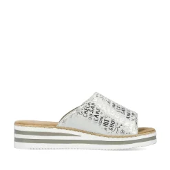 Women'S Mules Silver Metallic Ladies Mules & Slippers