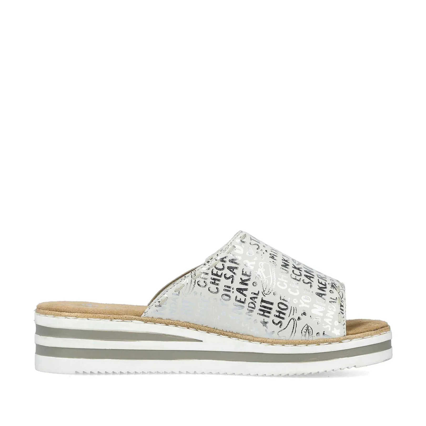 Women'S Mules Silver Metallic Ladies Mules & Slippers