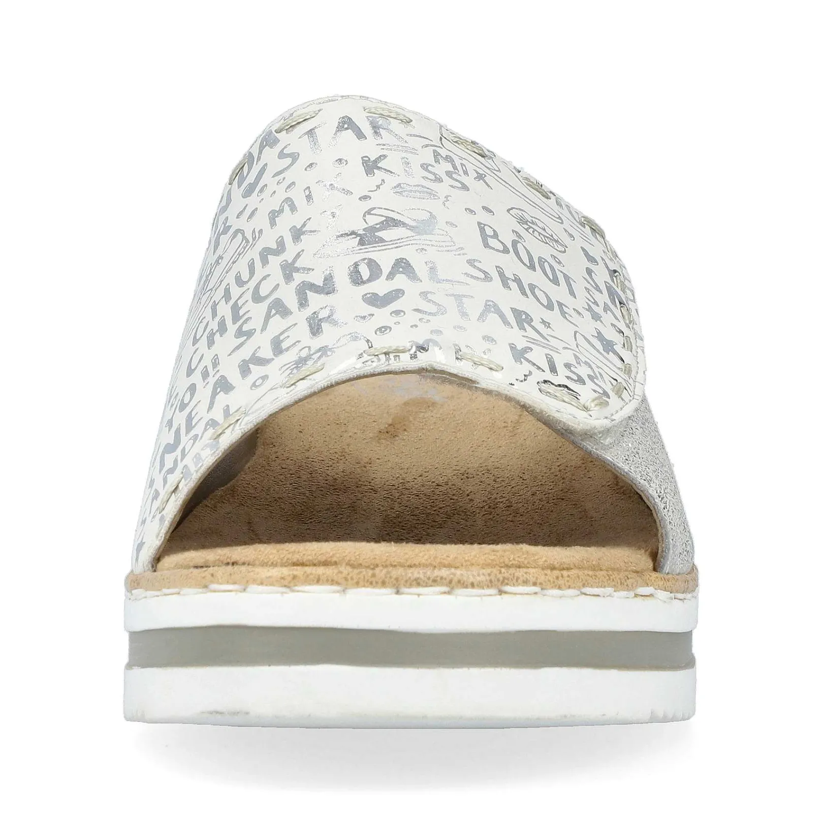 Women'S Mules Silver Metallic Ladies Mules & Slippers