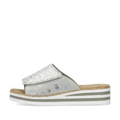 Women'S Mules Silver Metallic Ladies Mules & Slippers