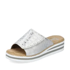 Women'S Mules Silver Metallic Ladies Mules & Slippers