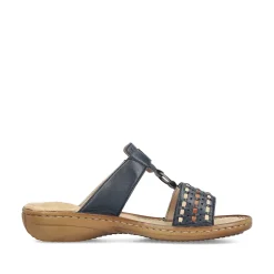 Women'S Mules Steel Blue Ladies Mules & Slippers