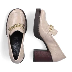 Online Women'S Pumps Cream Beige-Black Ladies Heeled Shoes