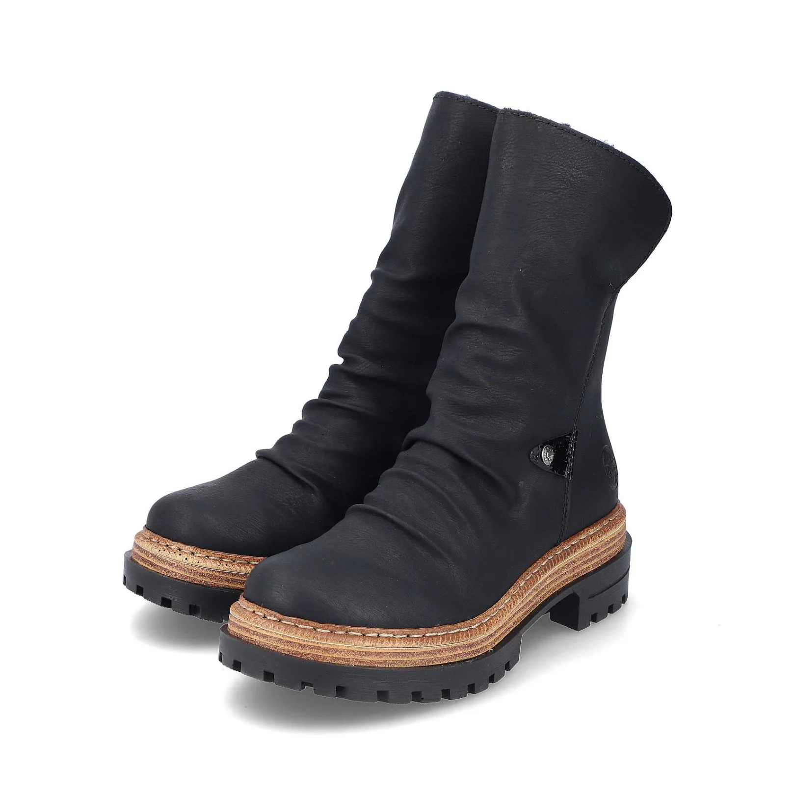 Online Women'S Short Boots Asphalt Black Ladies Ankle Boots & Boots