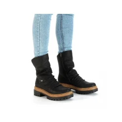 Online Women'S Short Boots Asphalt Black Ladies Ankle Boots & Boots