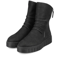 Women'S Short Boots Deep Black Ladies Ankle Boots & Boots
