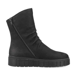 Women'S Short Boots Deep Black Ladies Ankle Boots & Boots