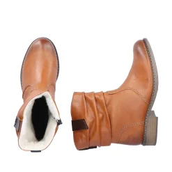 Clearance Women'S Short Boots Caramel Brown Ladies Ankle Boots & Boots