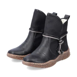 Sale Women'S Short Boots Jet Black Ladies Ankle Boots & Boots