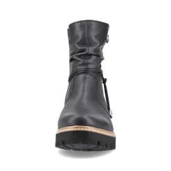 New Women'S Short Boots Jet Black Ladies Ankle Boots & Boots