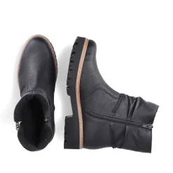 New Women'S Short Boots Jet Black Ladies Ankle Boots & Boots
