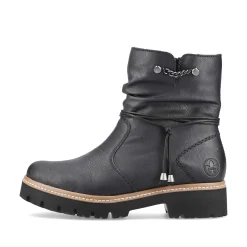 New Women'S Short Boots Jet Black Ladies Ankle Boots & Boots